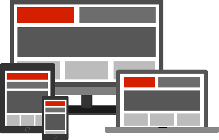 Vier Endgeräte Responsive Design Darstellung BaetzTec